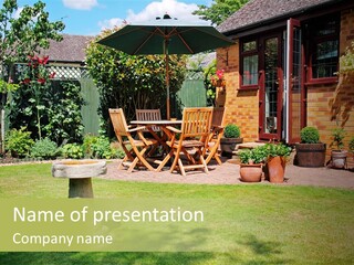 Windows Summer Garden PowerPoint Template