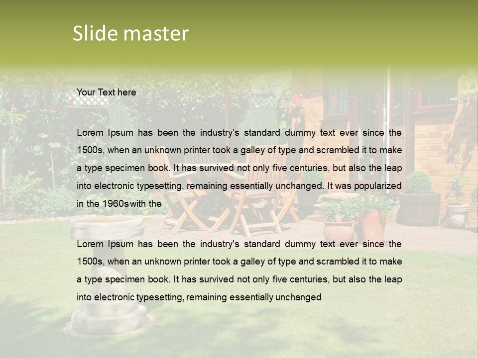 Windows Summer Garden PowerPoint Template