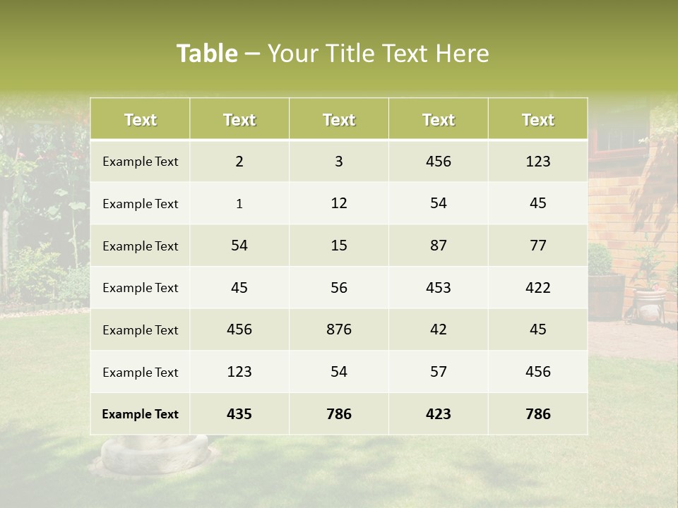 Windows Summer Garden PowerPoint Template
