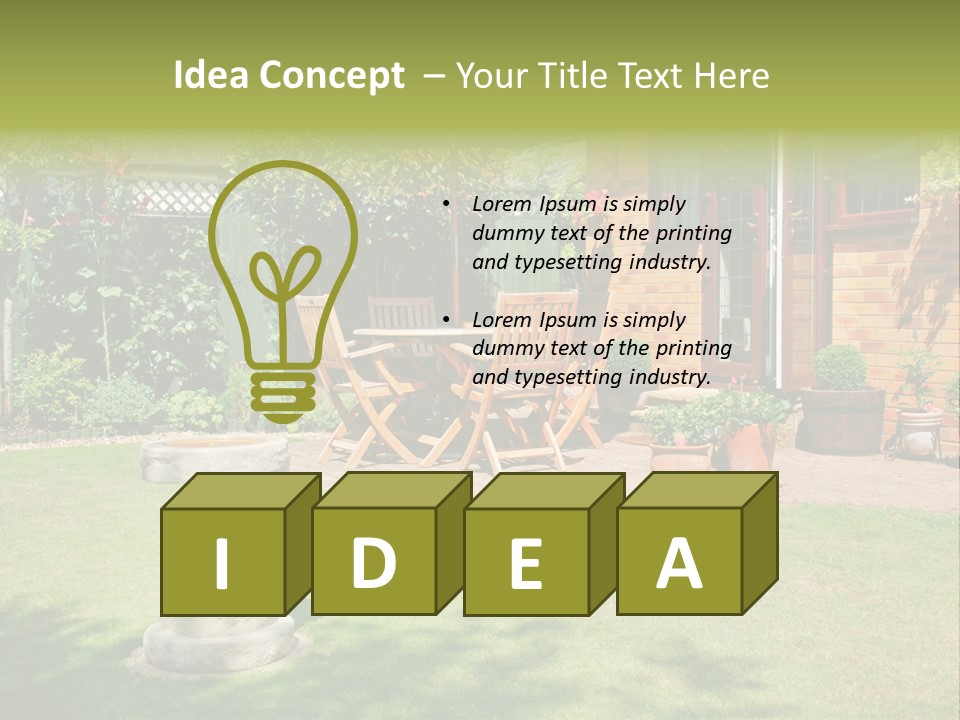 Windows Summer Garden PowerPoint Template