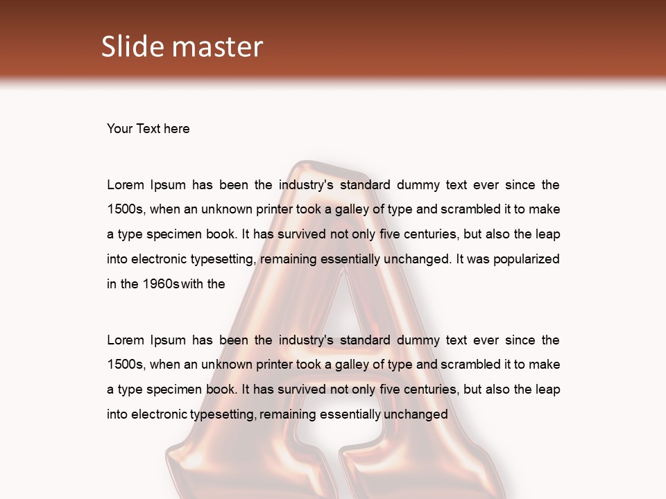 Letter Surface Pattern PowerPoint Template