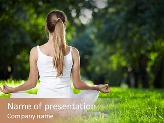 Female Summer Lotus PowerPoint Template