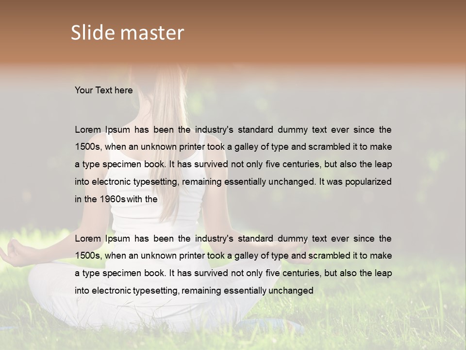 Female Summer Lotus PowerPoint Template