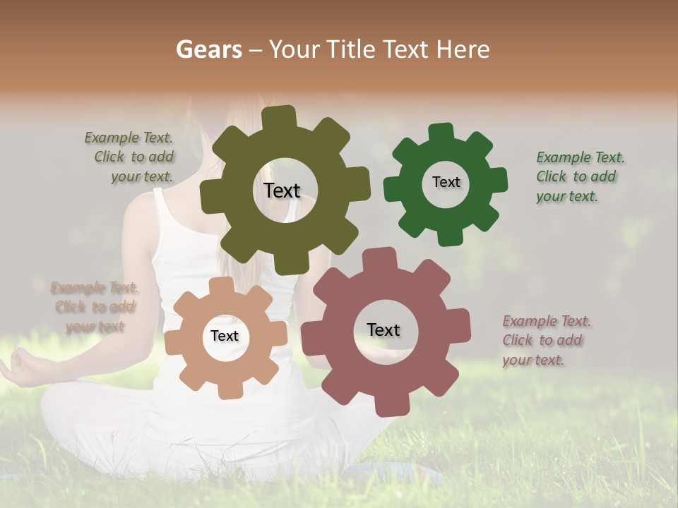 Female Summer Lotus PowerPoint Template