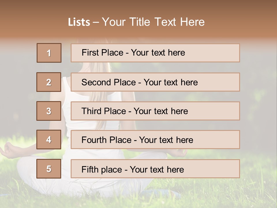 Female Summer Lotus PowerPoint Template