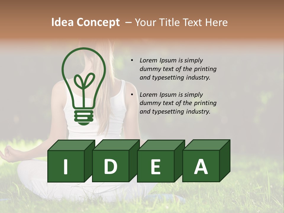 Female Summer Lotus PowerPoint Template