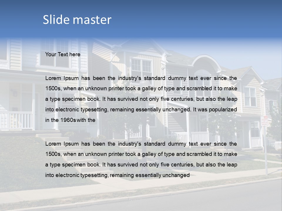 Housing Front Estate PowerPoint Template