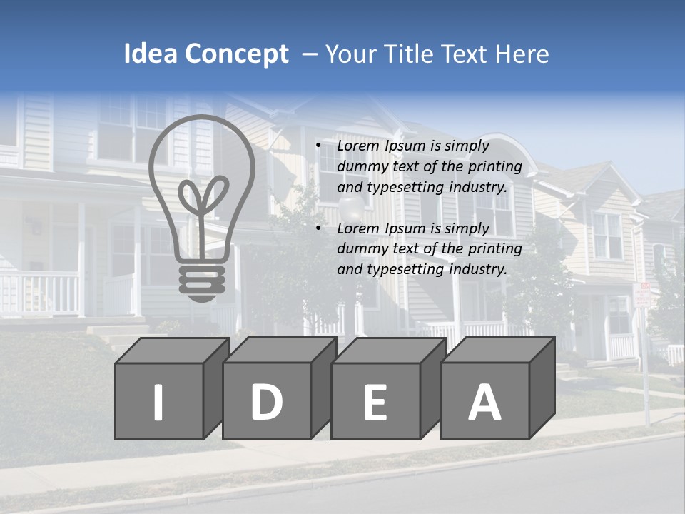 Housing Front Estate PowerPoint Template