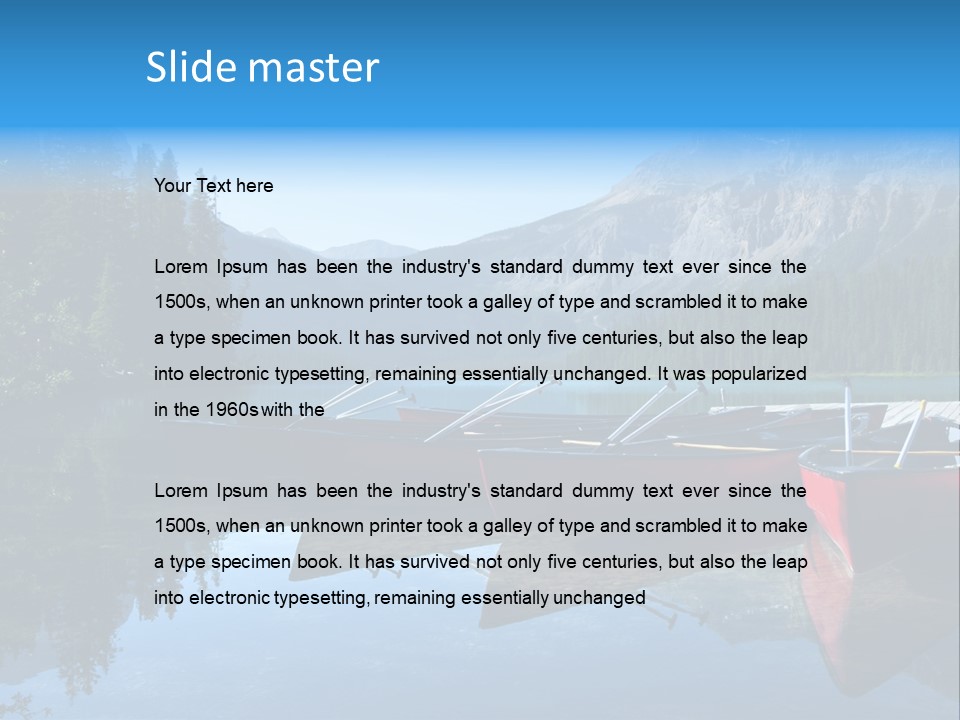 Outdoors Small Crafts Banff National Park PowerPoint Template