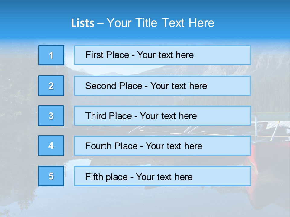Outdoors Small Crafts Banff National Park PowerPoint Template