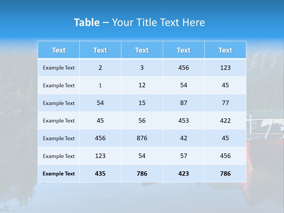 Outdoors Small Crafts Banff National Park PowerPoint Template