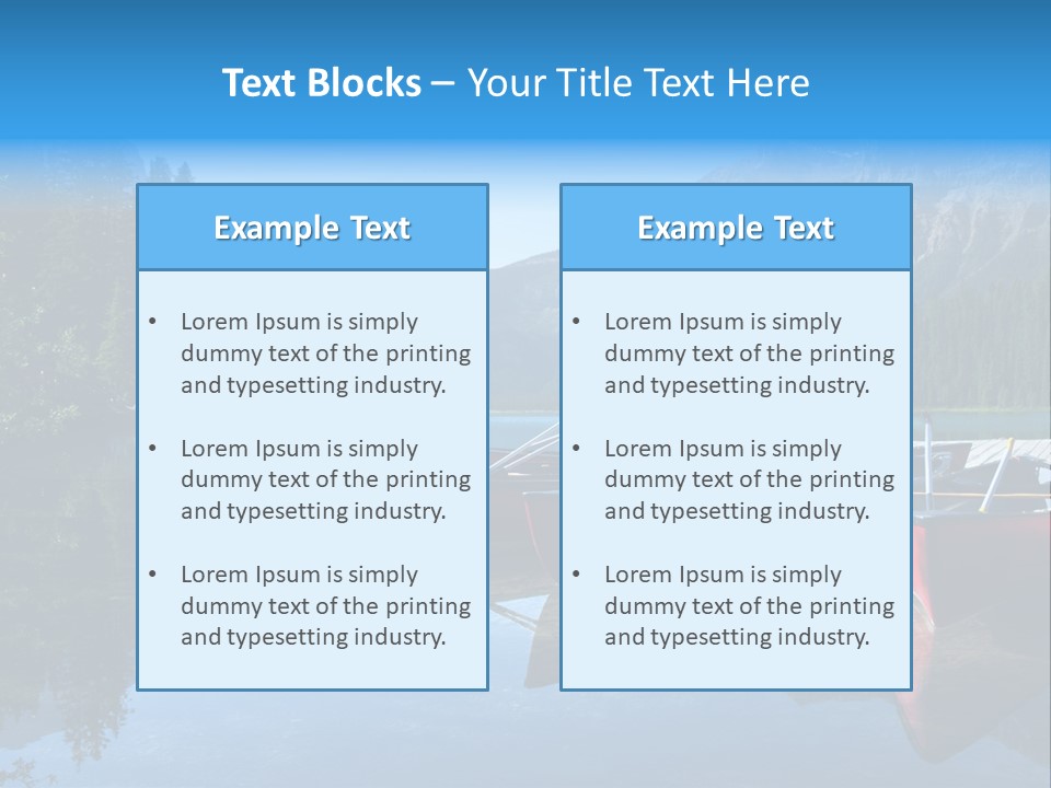 Outdoors Small Crafts Banff National Park PowerPoint Template