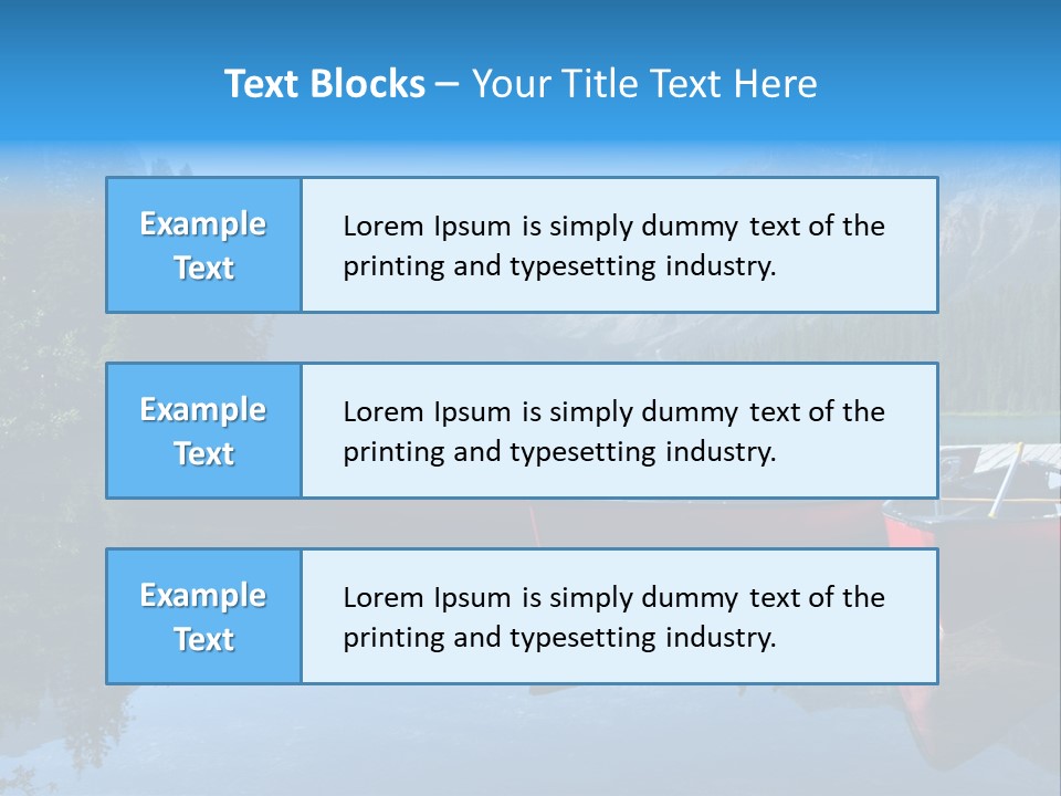 Outdoors Small Crafts Banff National Park PowerPoint Template