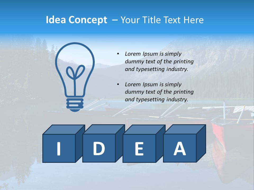 Outdoors Small Crafts Banff National Park PowerPoint Template