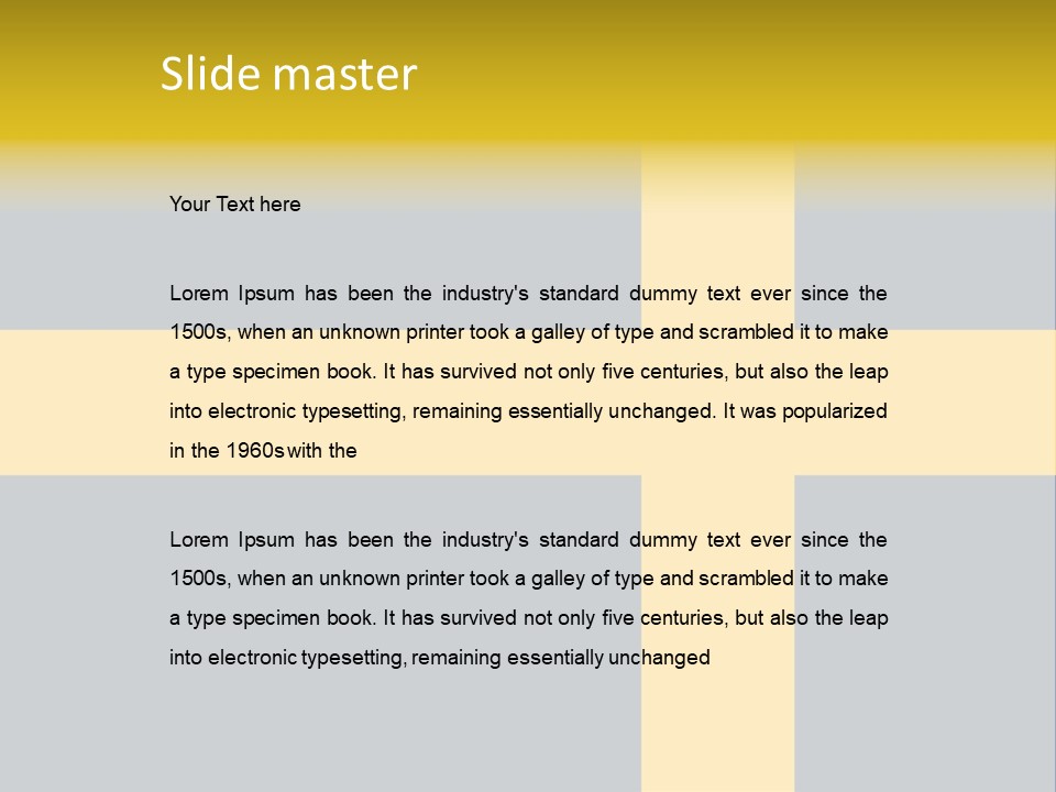 Yellow Flag Nobody PowerPoint Template