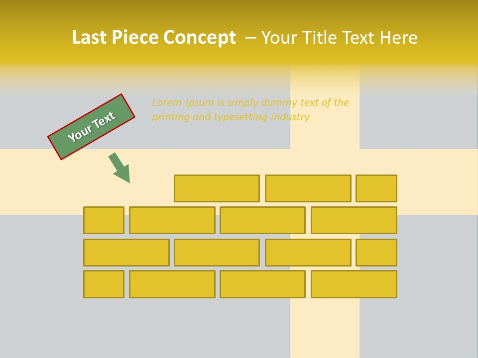 Yellow Flag Nobody PowerPoint Template