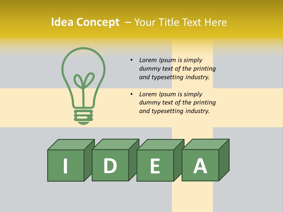 Yellow Flag Nobody PowerPoint Template