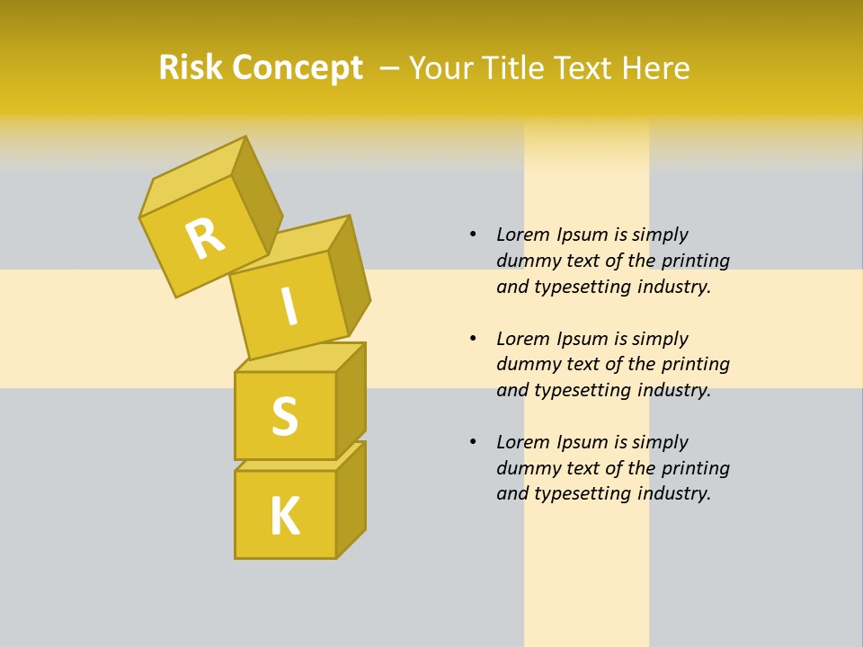 Yellow Flag Nobody PowerPoint Template