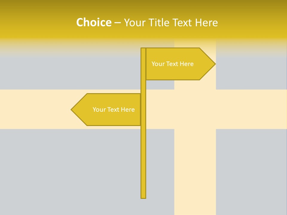 Yellow Flag Nobody PowerPoint Template
