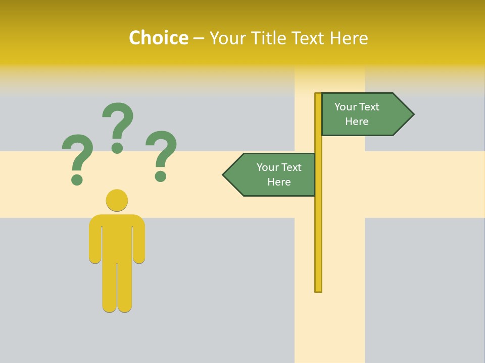 Yellow Flag Nobody PowerPoint Template