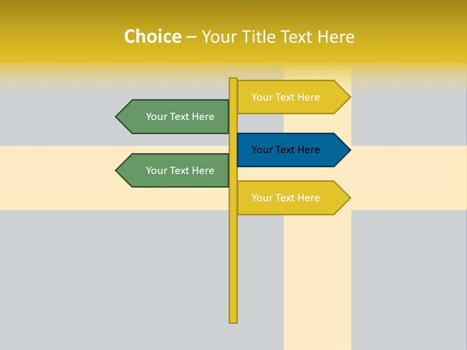 Yellow Flag Nobody PowerPoint Template
