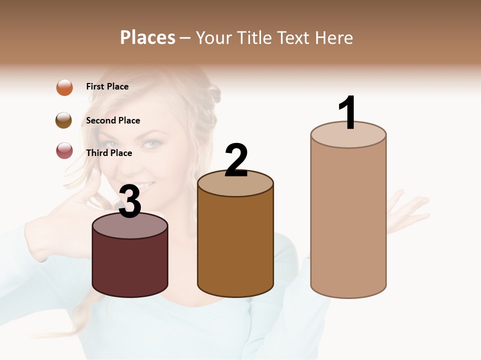 Nice Businesswoman Blonde PowerPoint Template