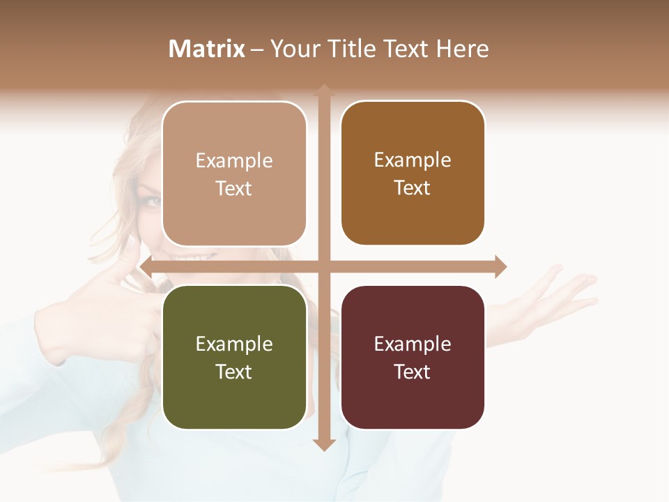 Nice Businesswoman Blonde PowerPoint Template