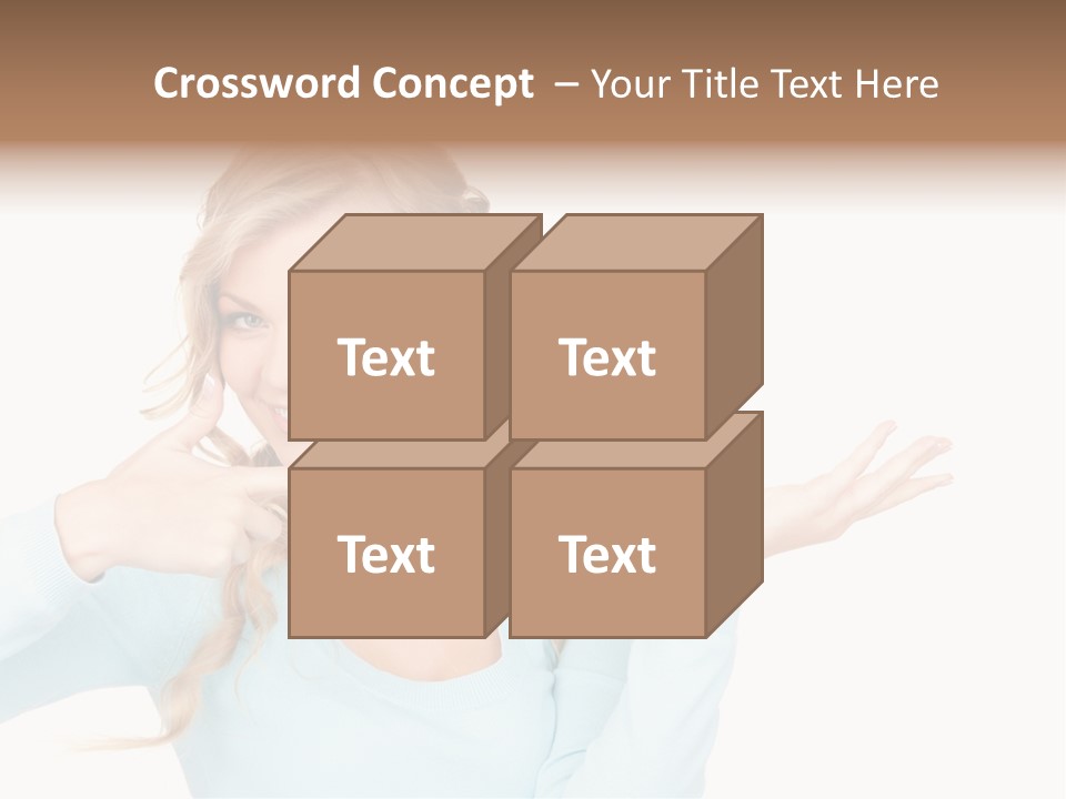 Nice Businesswoman Blonde PowerPoint Template