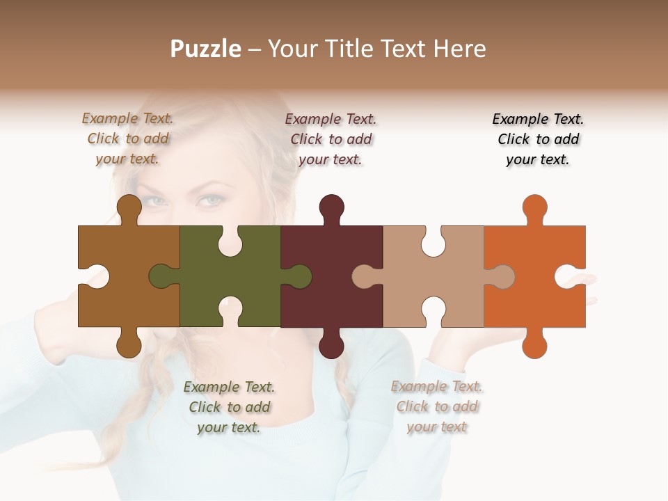 Nice Businesswoman Blonde PowerPoint Template