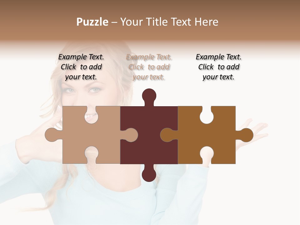 Nice Businesswoman Blonde PowerPoint Template