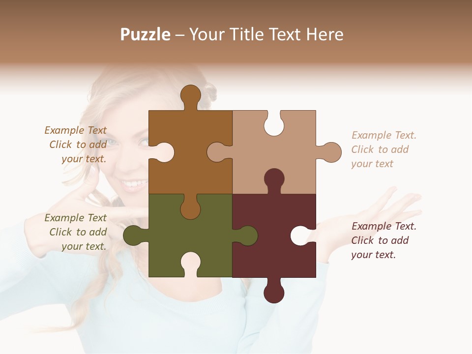 Nice Businesswoman Blonde PowerPoint Template