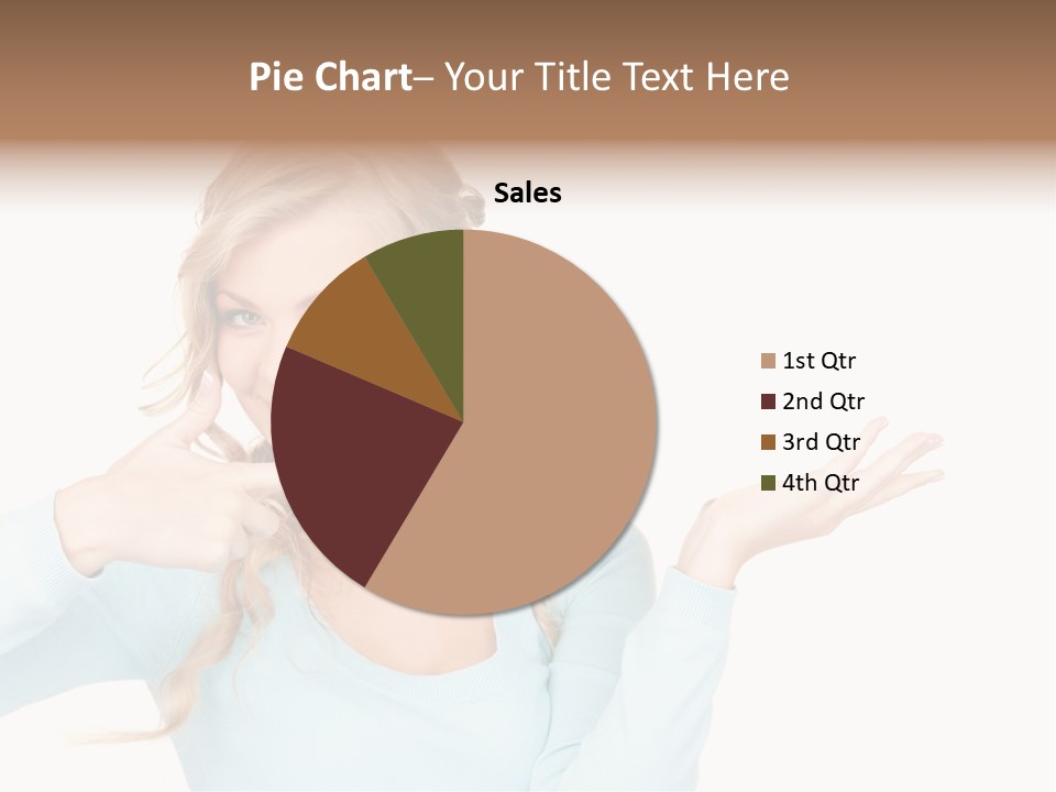 Nice Businesswoman Blonde PowerPoint Template