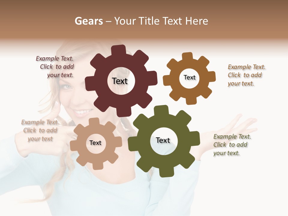 Nice Businesswoman Blonde PowerPoint Template