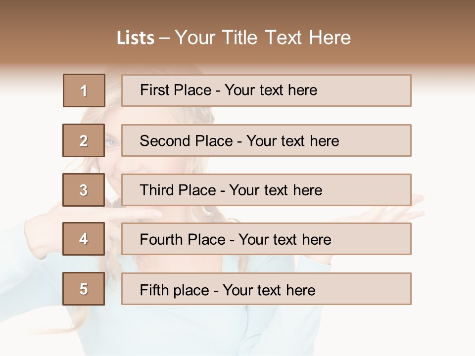 Nice Businesswoman Blonde PowerPoint Template