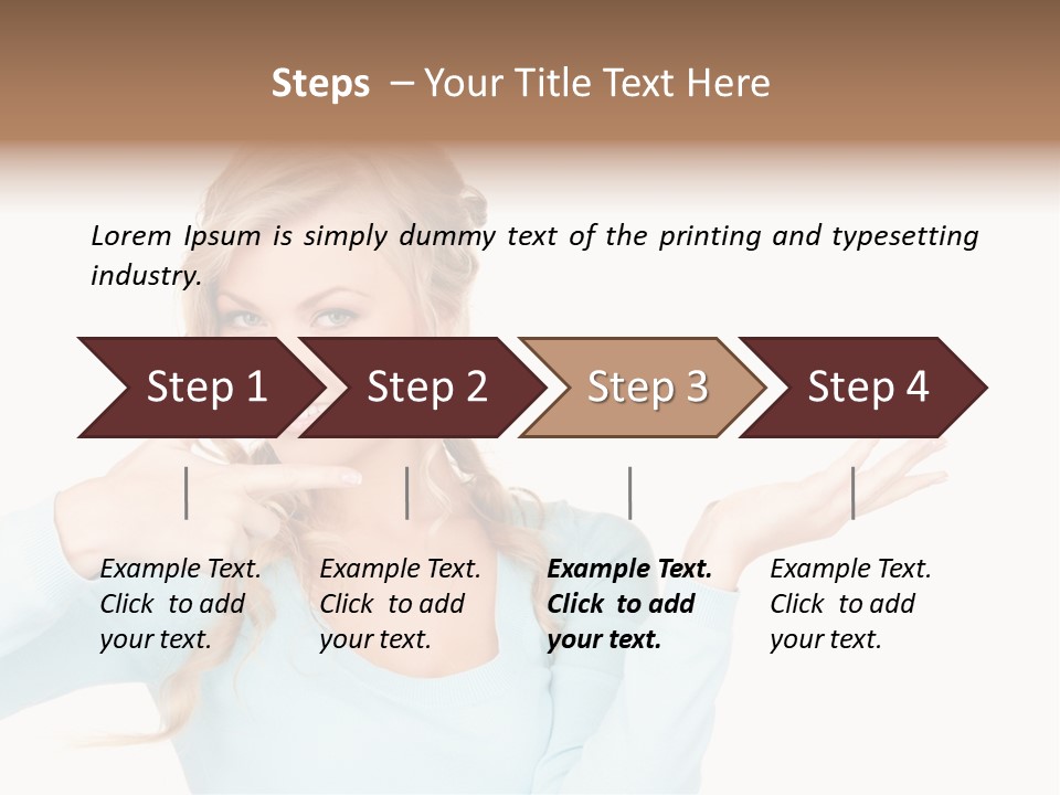 Nice Businesswoman Blonde PowerPoint Template