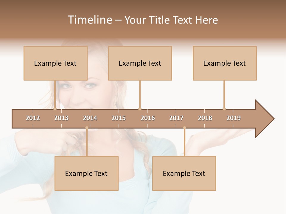 Nice Businesswoman Blonde PowerPoint Template