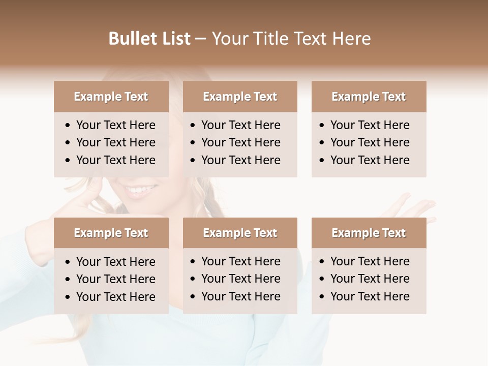 Nice Businesswoman Blonde PowerPoint Template