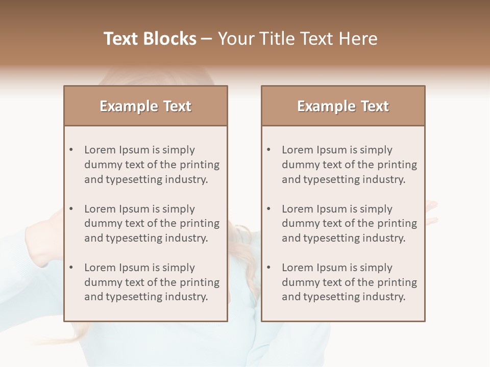 Nice Businesswoman Blonde PowerPoint Template