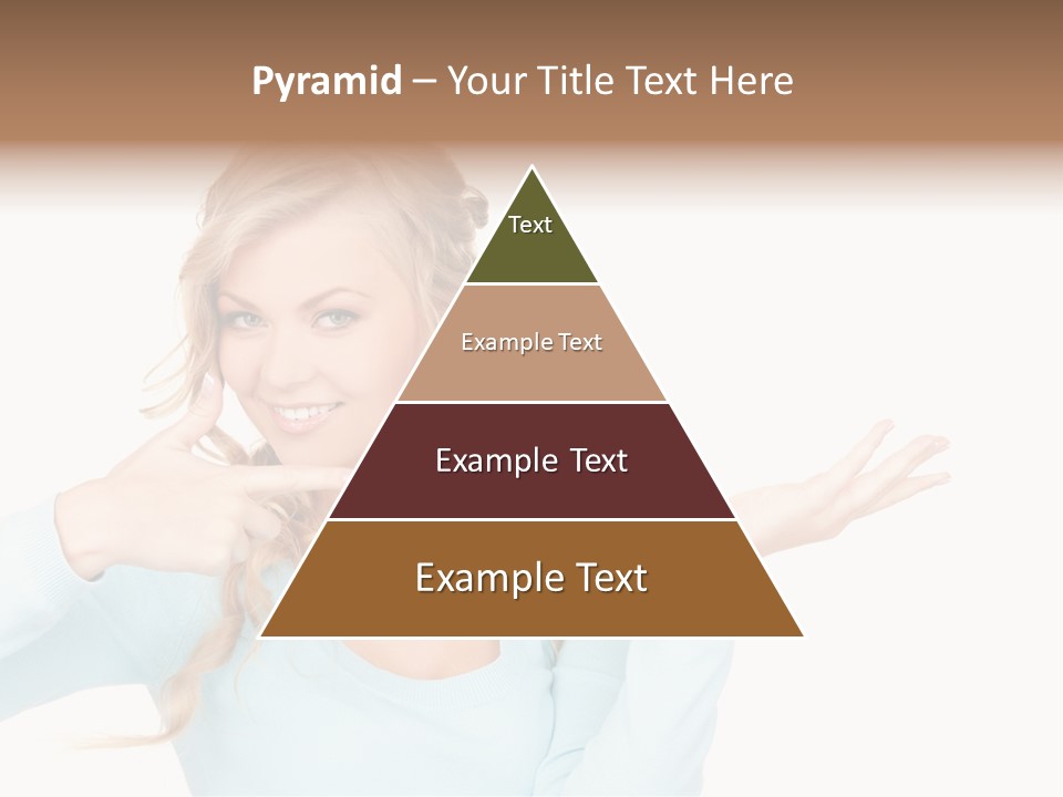 Nice Businesswoman Blonde PowerPoint Template