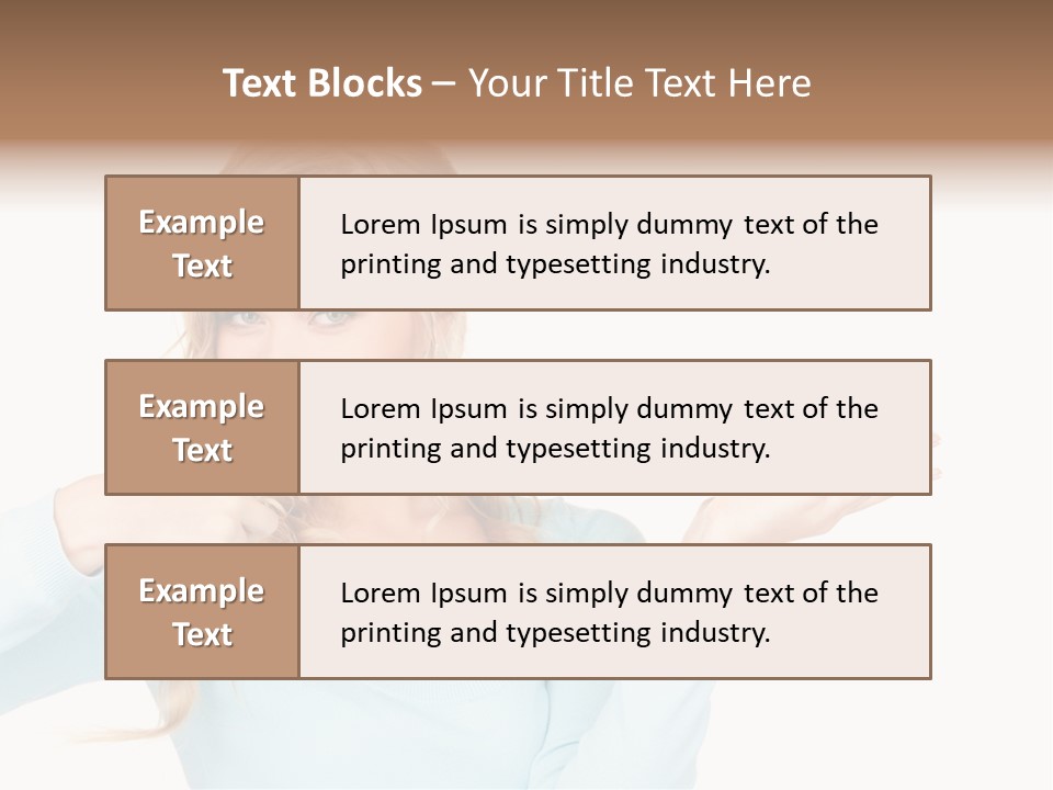 Nice Businesswoman Blonde PowerPoint Template