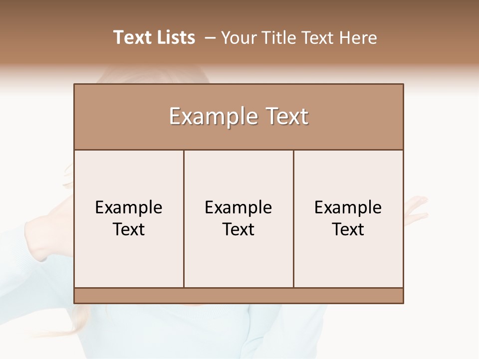 Nice Businesswoman Blonde PowerPoint Template