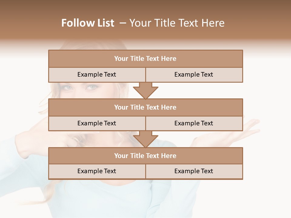 Nice Businesswoman Blonde PowerPoint Template