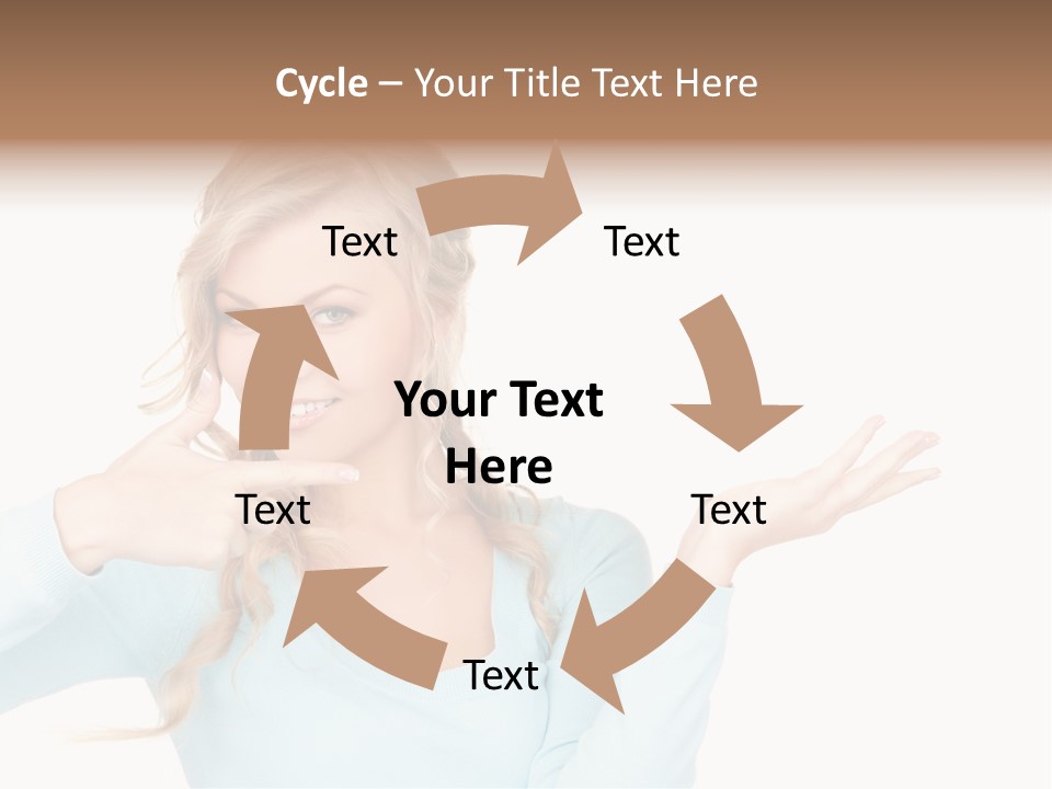 Nice Businesswoman Blonde PowerPoint Template