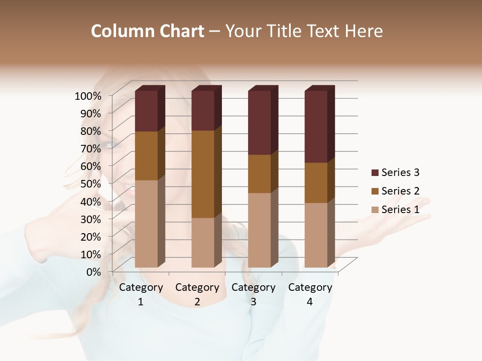 Nice Businesswoman Blonde PowerPoint Template