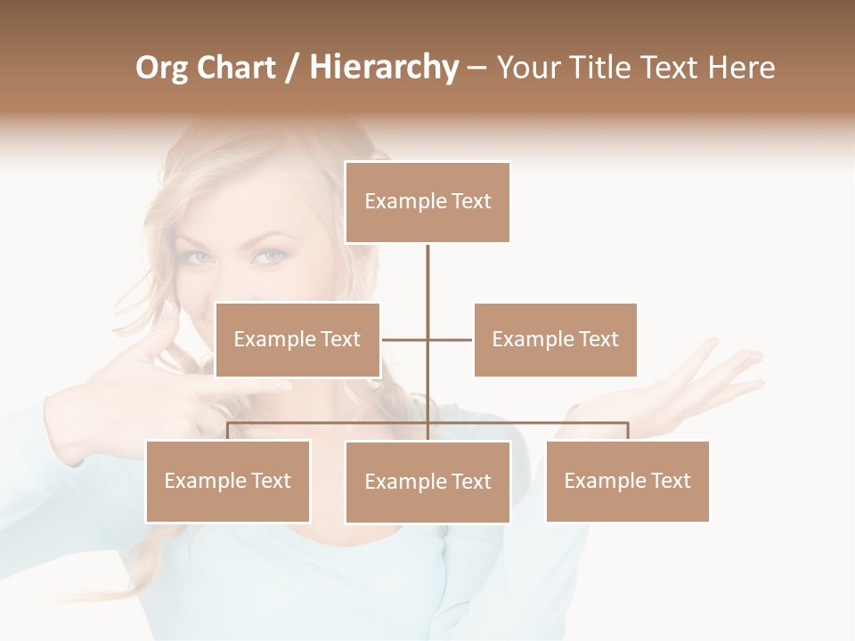 Nice Businesswoman Blonde PowerPoint Template