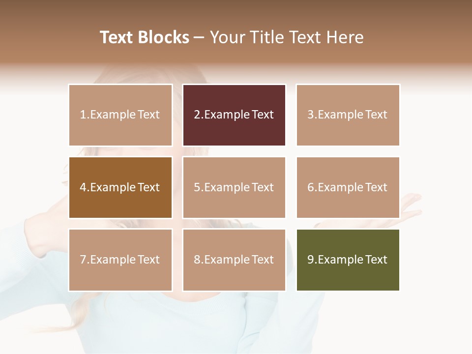 Nice Businesswoman Blonde PowerPoint Template