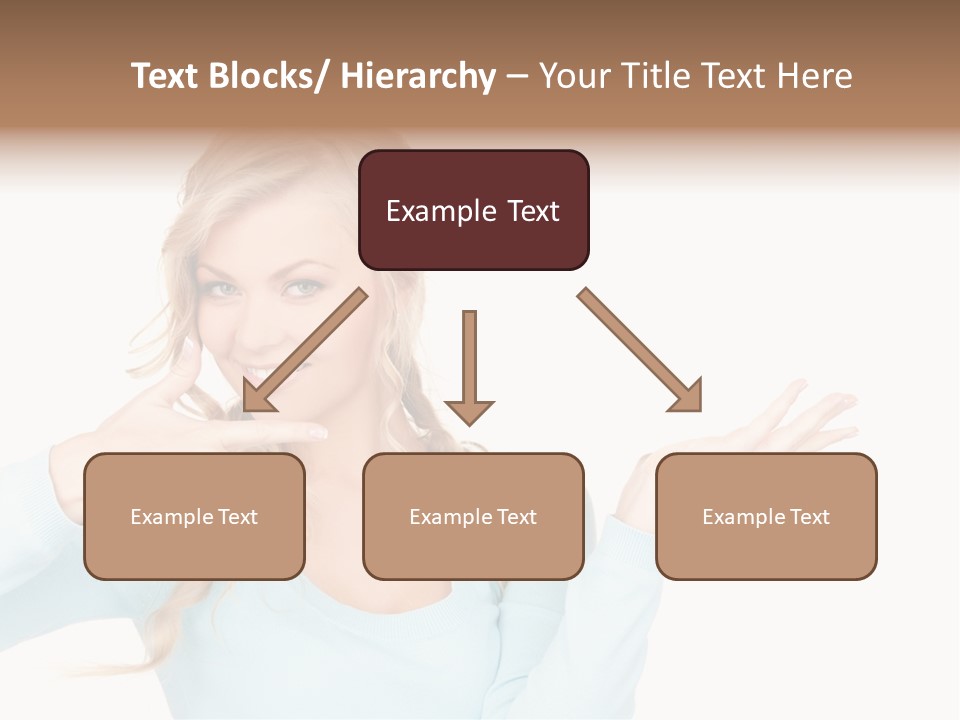 Nice Businesswoman Blonde PowerPoint Template