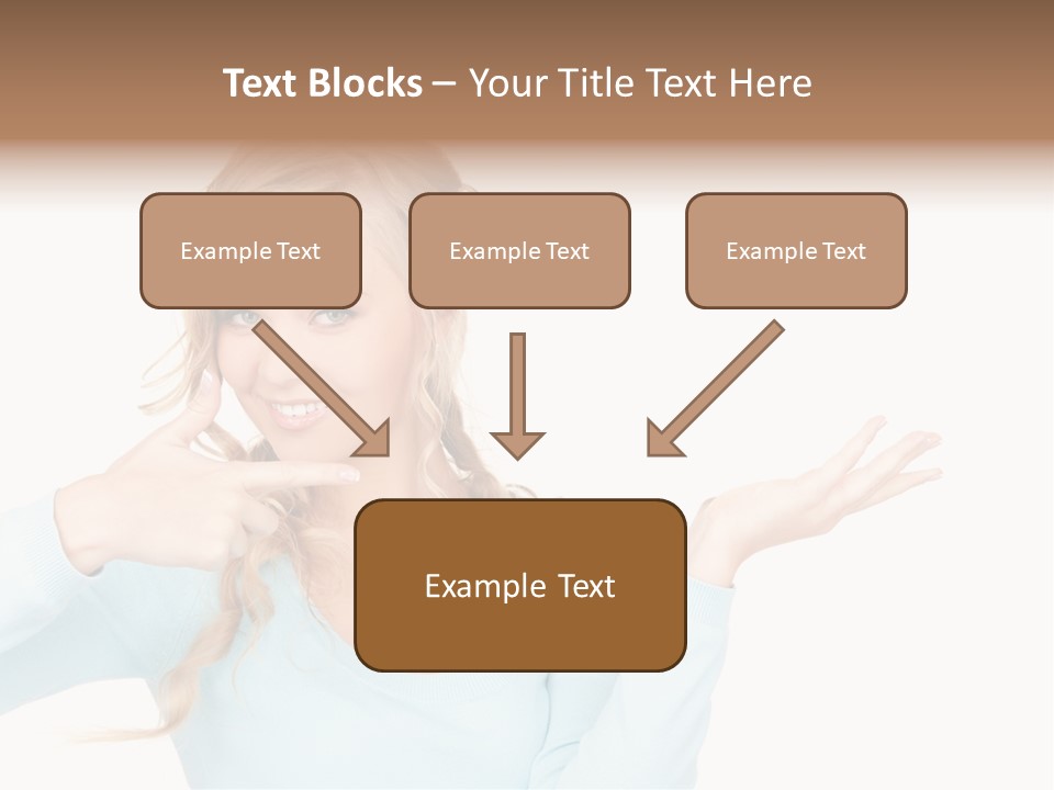 Nice Businesswoman Blonde PowerPoint Template