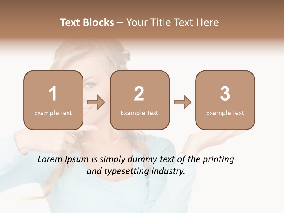 Nice Businesswoman Blonde PowerPoint Template