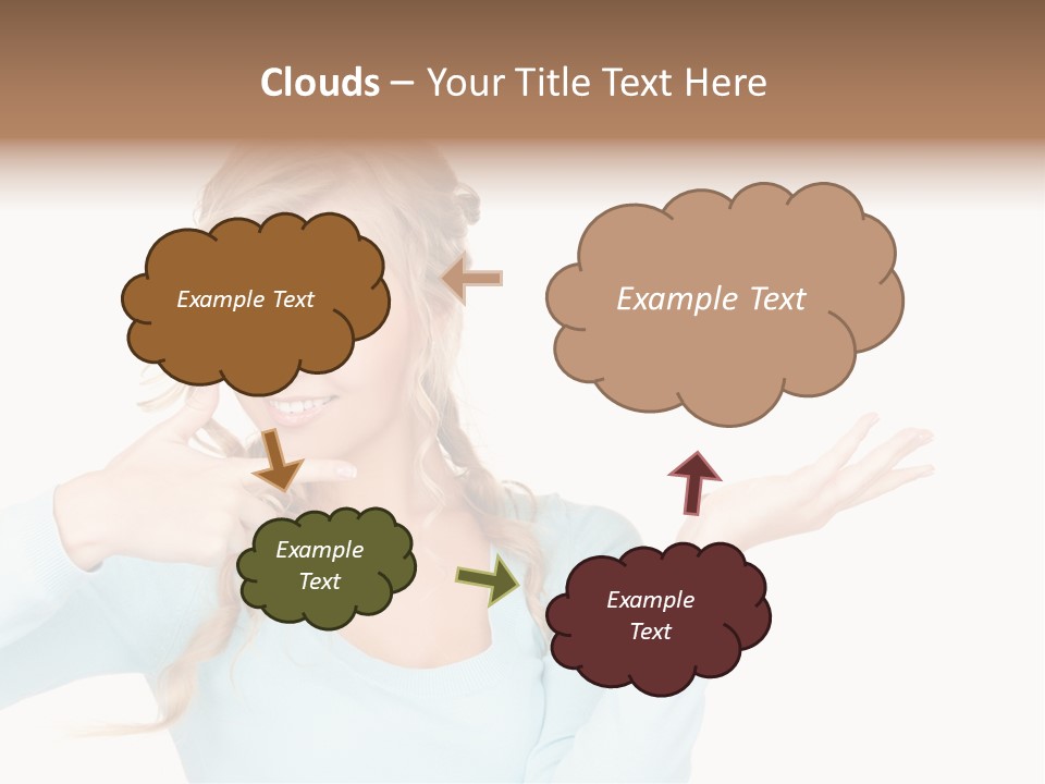 Nice Businesswoman Blonde PowerPoint Template